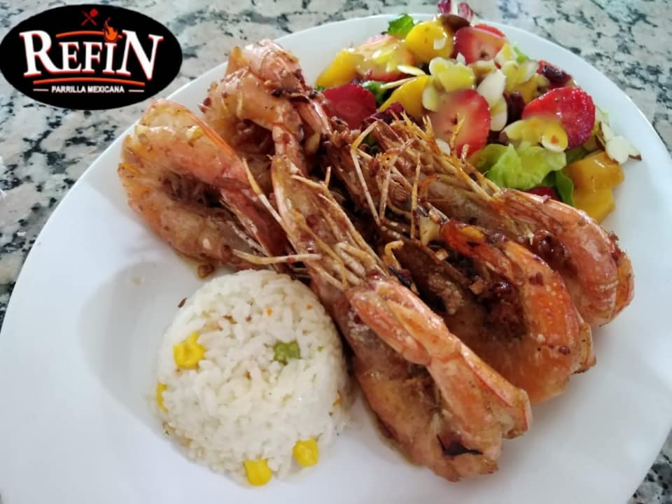 platillo comida camarones